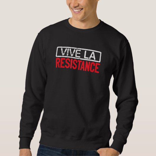 Longshankstees leven hier lang in La Resistance Trui (Voorkant)