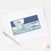 Longships vuurtorenlanden eindigen rechthoekige sticker (Envelop)