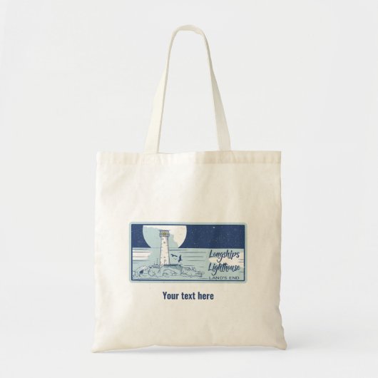 Longships vuurtorenlanden eindigen tote bag (Voorkant)