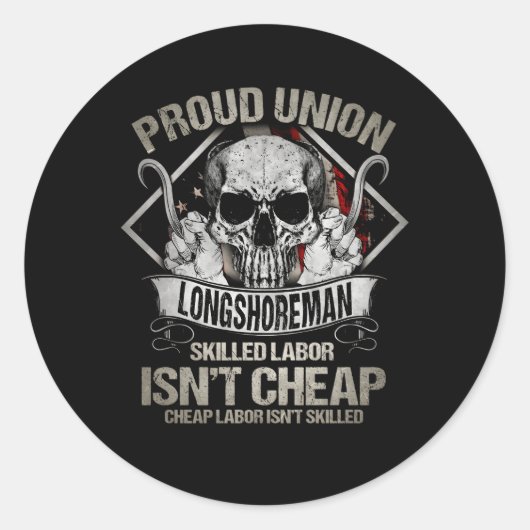 Longshore aan de achterkant van ronde sticker (Voorkant)