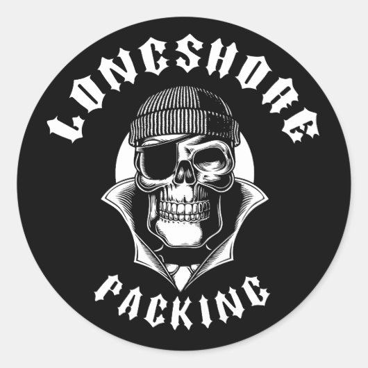 Longshore verpakking ronde sticker (Voorkant)