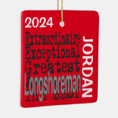 Longshoreman Extraordinaire CUSTOM Keramisch Ornament (Rechts)