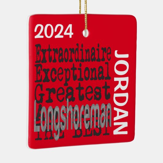 Longshoreman Extraordinaire CUSTOM Keramisch Ornament (Rechts)