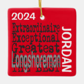 Longshoreman Extraordinaire CUSTOM Keramisch Ornament (Voorkant)