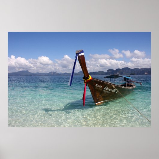 Longtail Boat in Thailand Poster (Voorkant)