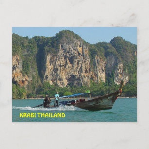 Longtail Boatman Krabi, Thailand Briefkaart