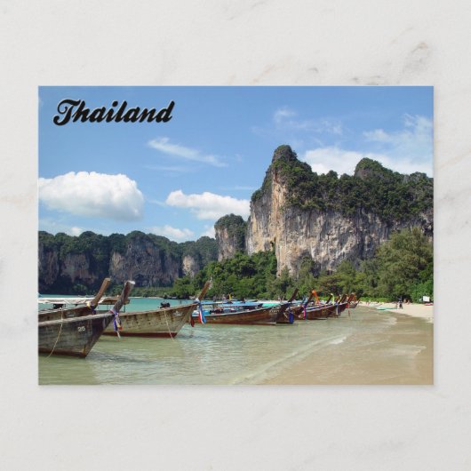 Longtail Boats Krabi Thailand Briefkaart (Voorkant)