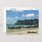 Longtail Boats Krabi Thailand Briefkaart (Voorkant / Achterkant)