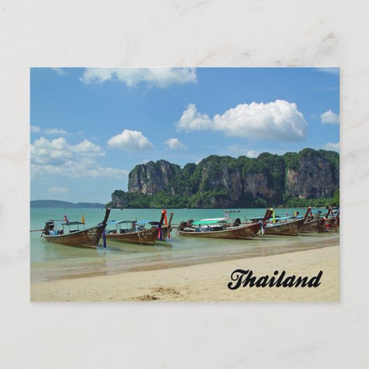 Longtail Boats Krabi Thailand Briefkaart (Voorkant)