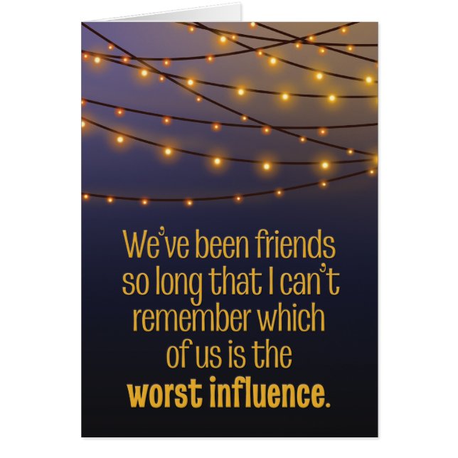 Longtime Friends Funny Birthday Card (Voorkant)