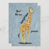 Longtime friends - with Giraffe image Feestdagenkaart (Voorkant / Achterkant)