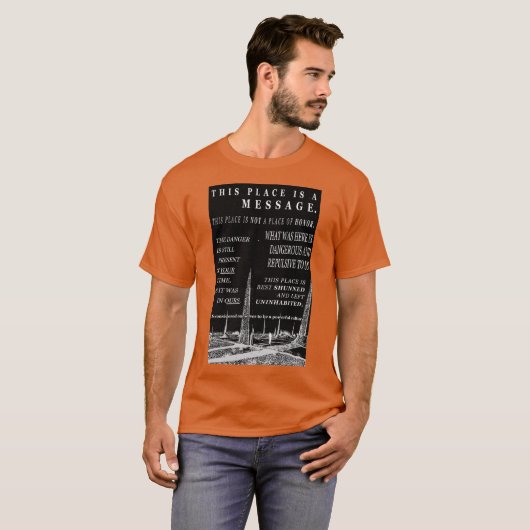 longtime nuclear waste warning messages t-shirt (Voorkant volledig)
