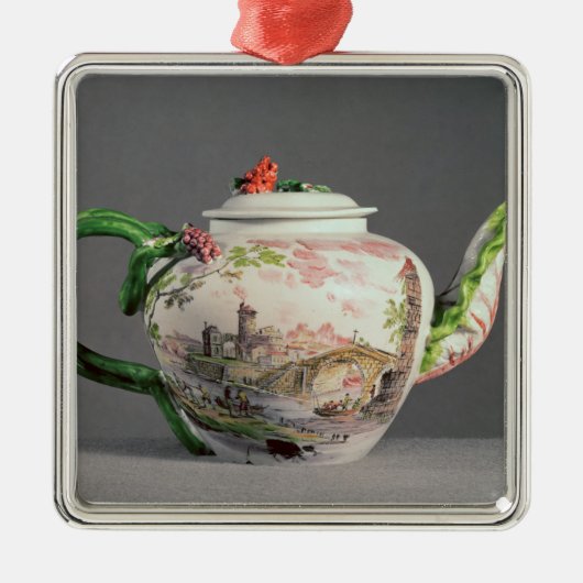 Longton Hall teapot, c.1755 Metalen Ornament (Voorkant)
