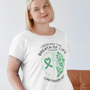 Longtransplant Bloemige Adem van het Leven Aangepa T-shirt