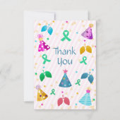 Longtransplantaat roze streep bedankkaart (Voorkant)