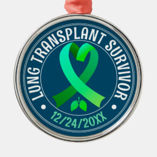 Longtransplantatie overlevende groen lint op maat metalen ornament