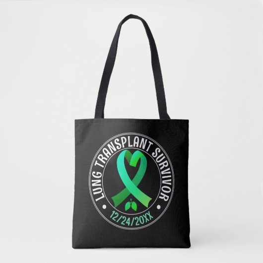 Longtransplantatie overlevende groen lint op maat tote bag (Voorkant)