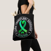 Longtransplantatie overlevende groen lint op maat tote bag (Dichtbij)