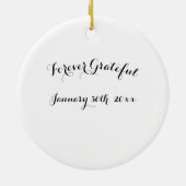 Longtransplantatie Wildflower Breath of Life Black Keramisch Ornament (Achterkant)