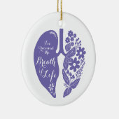 Longtransplantatie Wildflower Breath of Life Keramisch Ornament (Rechts)