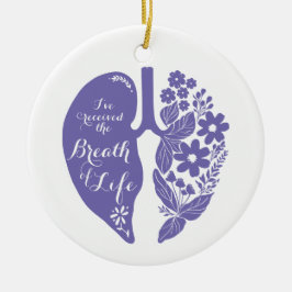 Longtransplantatie Wildflower Breath of Life Keramisch Ornament