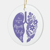 Longtransplantatie Wildflower Breath of Life Keramisch Ornament (Links)