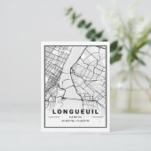 Longueuil Quebec Canada Travel City Map Briefkaart (Staand voorkant)