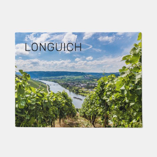 Longuich Moselle Vineyard Panorama Duitsland Deurmat (Voorkant)