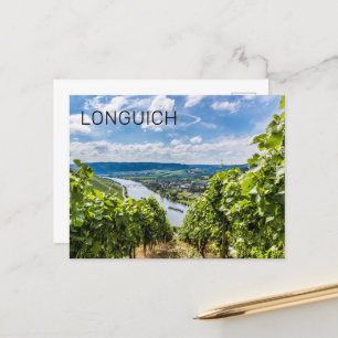 Longuich Moselle Vineyard Panorama Duitsland Feestdagenkaart