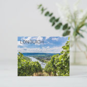 Longuich Moselle Vineyard Panorama Duitsland Feestdagenkaart (Staand voorkant)
