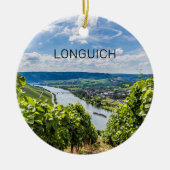 Longuich Moselle Vineyard Panorama Duitsland Keramisch Ornament (Voorkant)