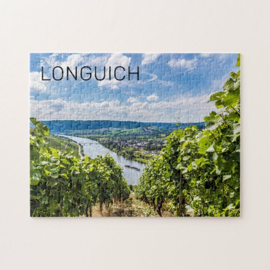 Longuich Moselle Vineyard Panorama Duitsland Legpuzzel (Horizontaal)