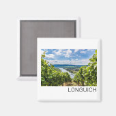 Longuich Moselle Vineyard Panorama Duitsland Magneet (Voorkant / Achterkant)
