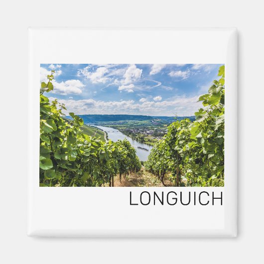 Longuich Moselle Vineyard Panorama Duitsland Magneet (Voorkant)