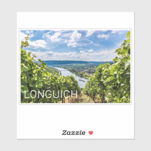 Longuich Moselle Vineyard Panorama Duitsland Sticker (Vel)