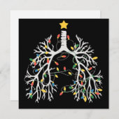 Longverpleegkundige Kerst Long RT Verpleegster Bem Feestdagenkaart (Voorkant / Achterkant)