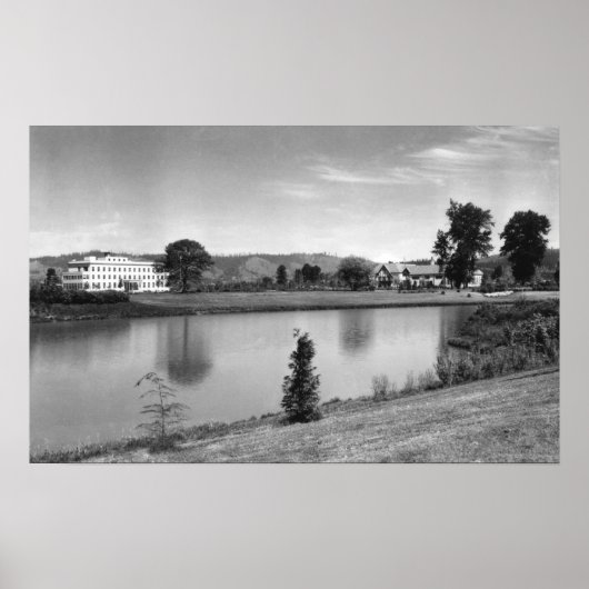 Longview, foto van de WA Town Uitzicht Lake Sacaja Poster (Voorkant)