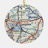 Longview & Marshall Texas Christmas Ornament (Voorkant)