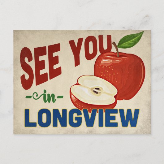 Longview Texas Apple - Vintage Travel Briefkaart (Voorkant)