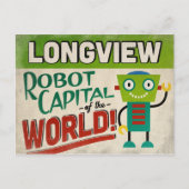 Longview Texas Robot - Funny  Briefkaart (Voorkant)