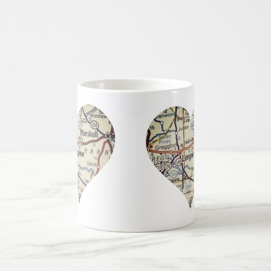 Longview TX  kaart Koffiemok (Center)