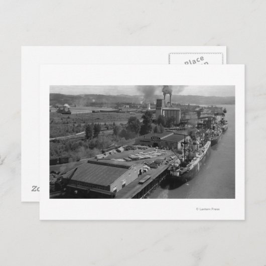 Longview, WA — Uitzicht van de haven van Air Briefkaart (Voorkant / Achterkant)