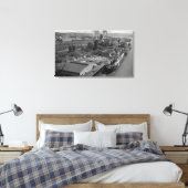 Longview, WA — Uitzicht van de haven van Air Canvas Afdruk (Insitu (Slaapkamer))