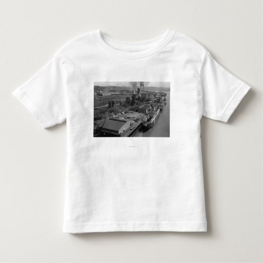 Longview, WA — Uitzicht van de haven van Air Kinder Shirts (Voorkant)