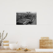 Longview, WA — Uitzicht van de haven van Air Poster (Keuken)