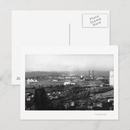 Longview, WA-Uitzicht van Long-Bell Lumber Co Briefkaart (Voorkant / Achterkant)