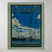 Longview, Washington Adverteren Poster (Voorkant)