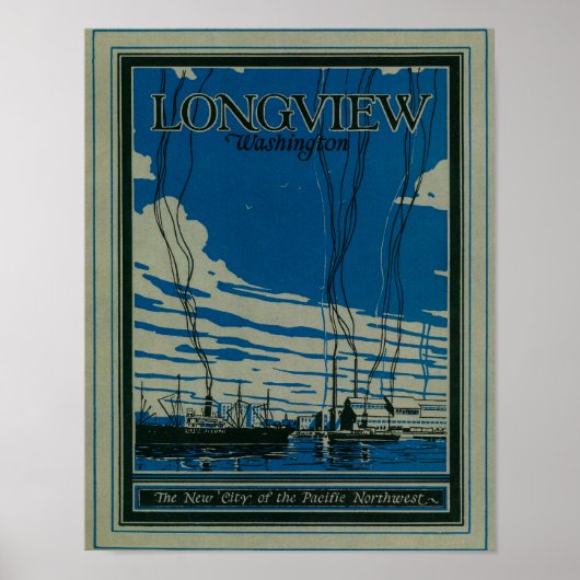 Longview, Washington Adverteren Poster (Voorkant)