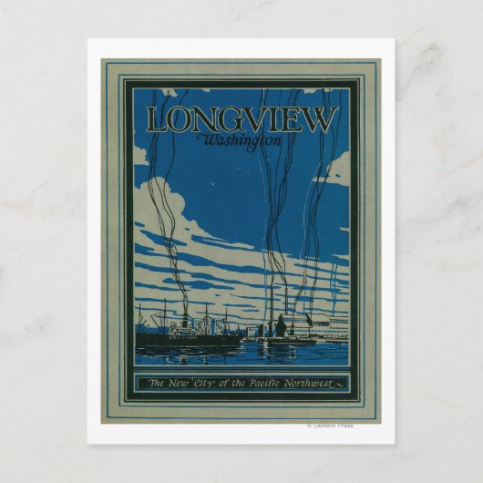 Longview, Washington Adverteren Poster Briefkaart (Voorkant)
