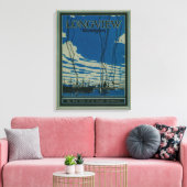 Longview, Washington Adverteren Poster Canvas Afdruk (Insitu (Woonkamer))